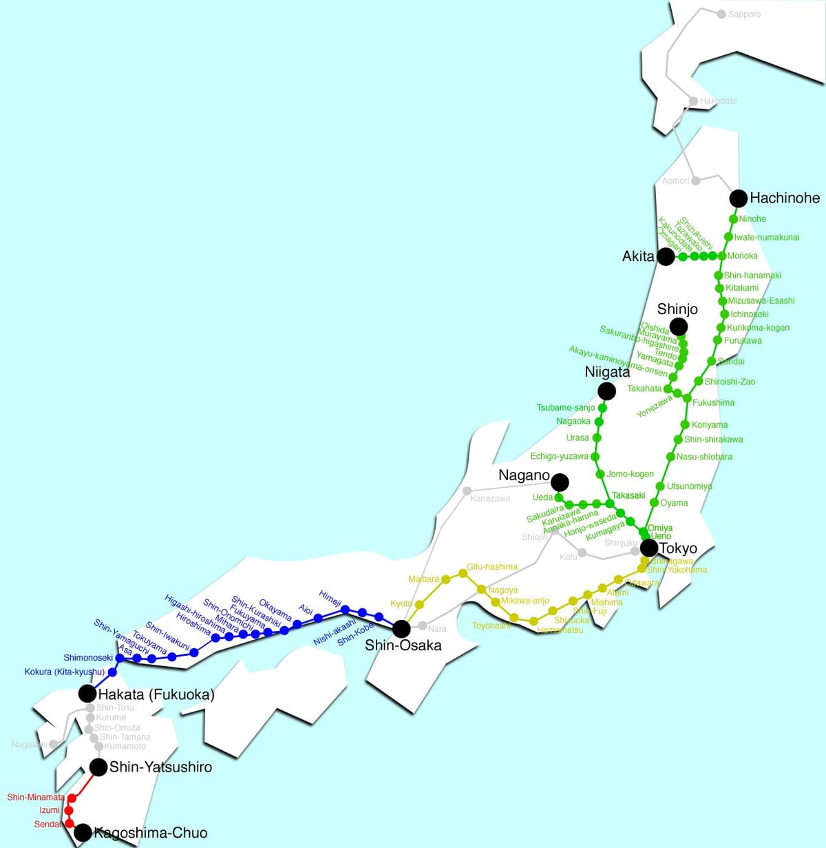 jr mapa do japão