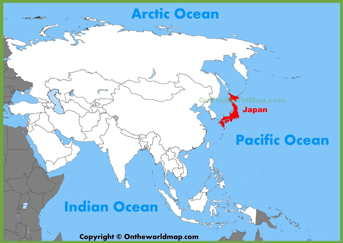 mapa do japão e da ásia