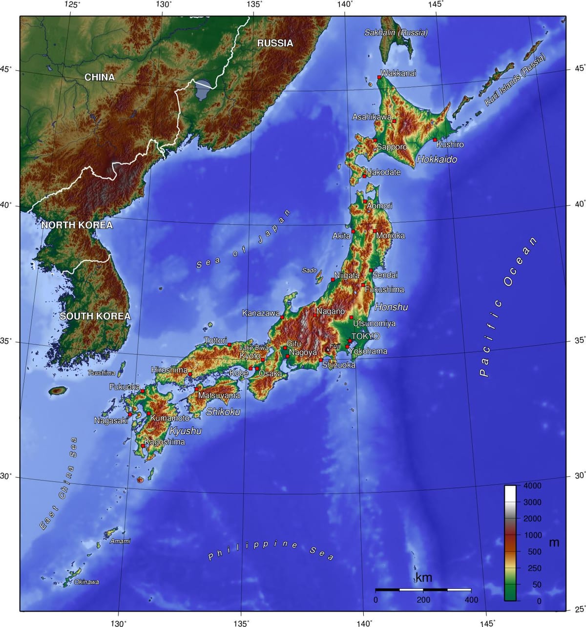 japão mapa offline