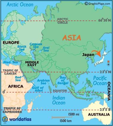 mapa do mundo do japão