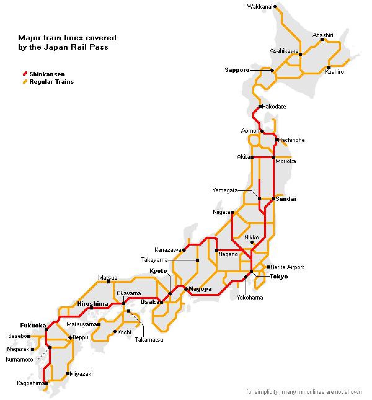 Japan Rail Mapa 