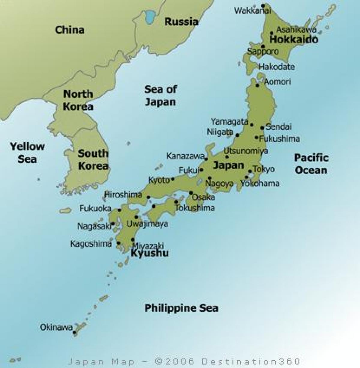 Mapa Do Japão Principais Cidades Mapa Do Japão Cidades Ásia Leste Da