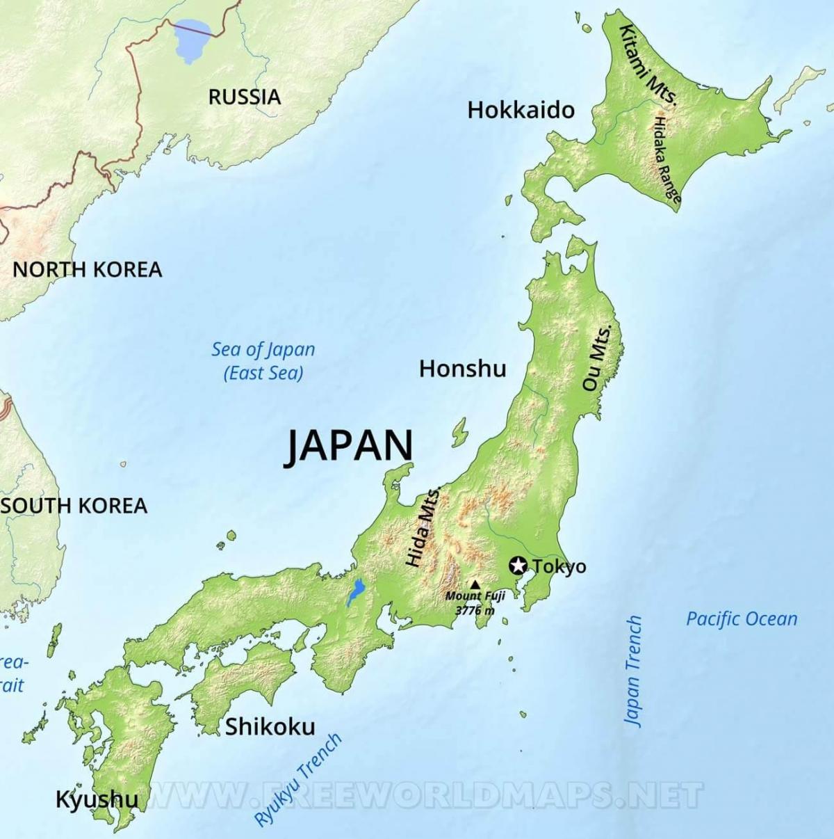 O Sul Do Jap O Mapa O Mapa Do Sul Do Jap O Sia Leste Da Sia   O Sul Do Japão Mapa 