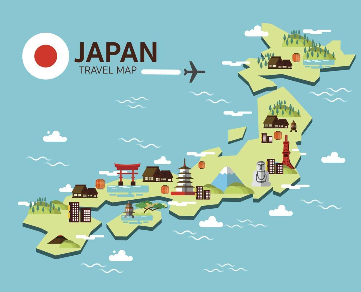 mapa da universal japão