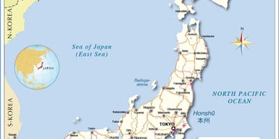 Mapa do japão aeroportos