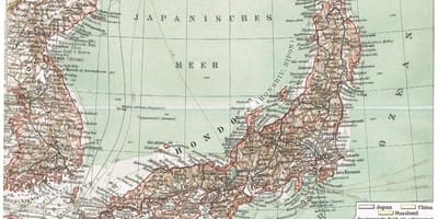 Antigo mapa do japão