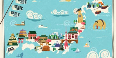 Japão atrações mapa