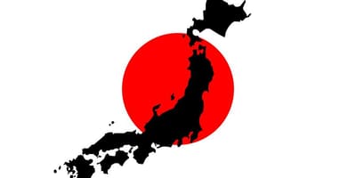 Japão mapa bandeira