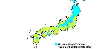 Clima mapa do japão