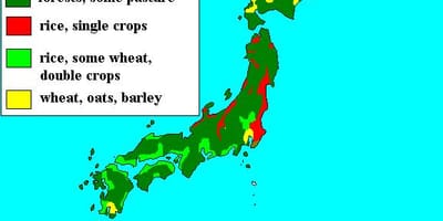 Mapa do japão florestas