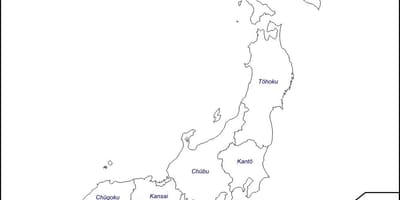Contorno do mapa do japão