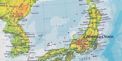 Mapa de elevação do japão