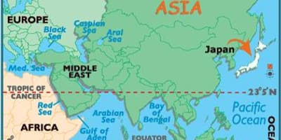 Mapa do mundo do japão