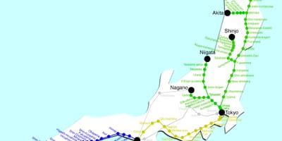 Japão mapa de trem