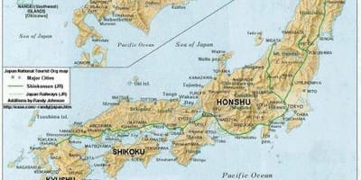 Japão detalhado mapa