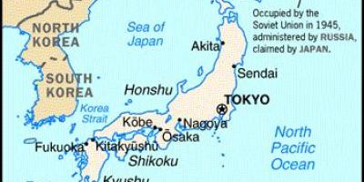 Japão e países vizinhos mapa