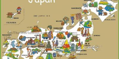 Mapa turístico do japão