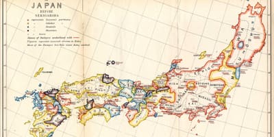 Mapa do japão feudal