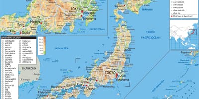 Mapa do japão geográfica