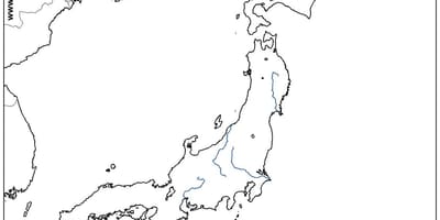 Japão rios mapa